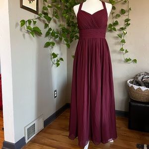 Azazie “Veronica” bridesmaid dress in Cabernet